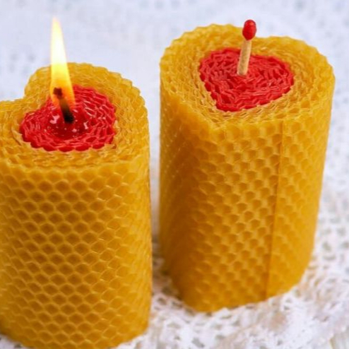 شمع بیزوکس موم عسل دو رنگ