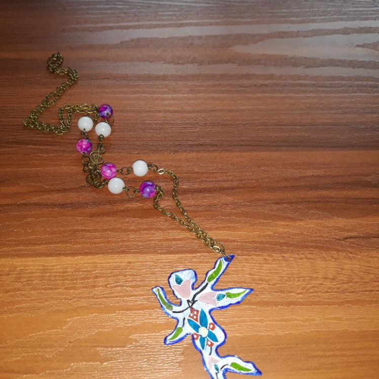 گردنبند میناکار مدل فرشته